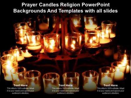 Prayer candles religion powerpoint backgrounds and templates with all slides