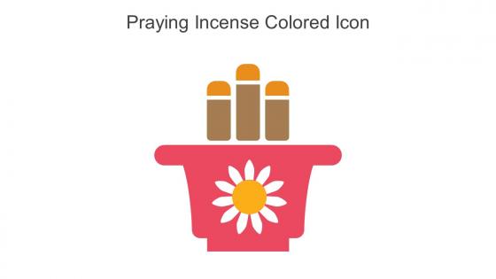 Praying Incense Colored Icon In Powerpoint Pptx Png And Editable Eps Format