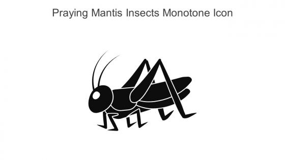 Praying Mantis Insects Monotone Icon In Powerpoint Pptx Png And Editable Eps Format