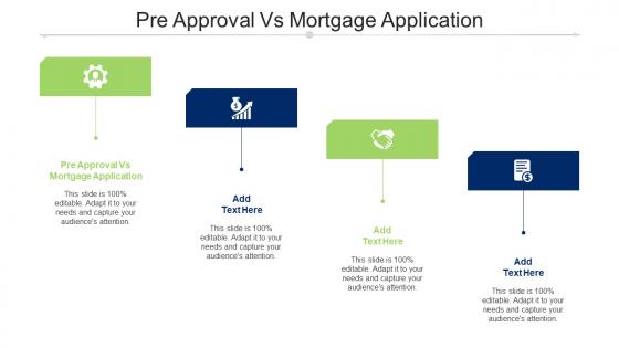 Pre Approval Vs Mortgage Application Ppt Powerpoint Presentation Slides Cpb