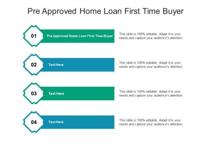 Pre approved home loan first time buyer ppt powerpoint presentation summary example file cpb