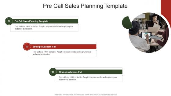 Pre Call Sales Planning Template In Powerpoint And Google Slides Cpb