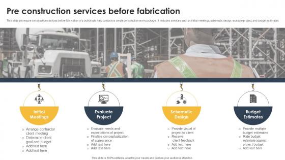 Pre Construction Services Before Fabrication