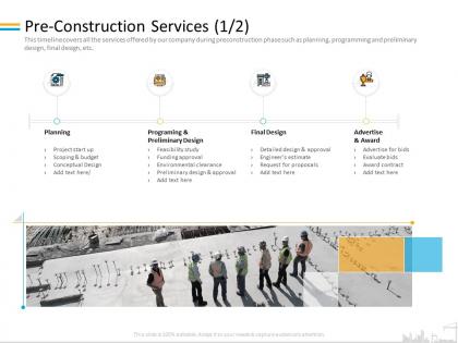 Pre construction services bids m2091 ppt powerpoint presentation professional graphics pictures