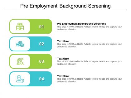 Pre employment background screening ppt powerpoint presentation portfolio inspiration cpb