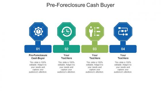 Pre foreclosure cash buyer ppt powerpoint presentation slides skills cpb