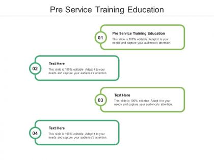 Pre service training education ppt powerpoint presentation portfolio themes cpb