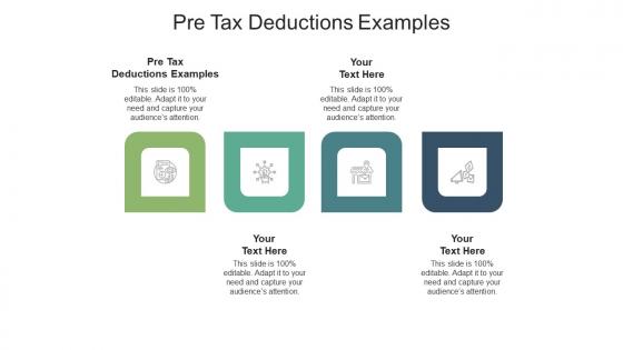 Pre tax deductions examples ppt powerpoint presentation icon deck cpb
