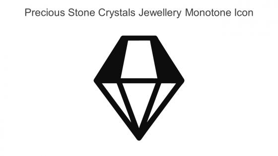Precious Stone Crystals Jewellery Monotone Icon In Powerpoint Pptx Png And Editable Eps Format