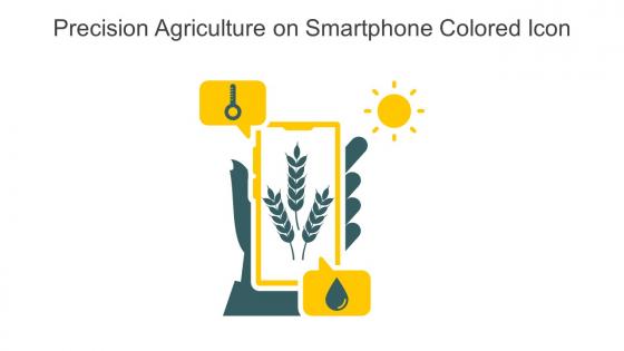 Precision Agriculture On Smartphone Colored Icon In Powerpoint Pptx Png And Editable Eps Format