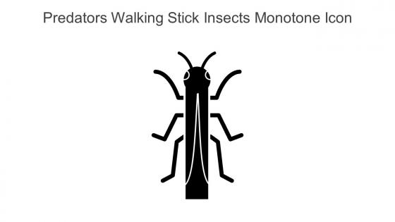 Predators Walking Stick Insects Monotone Icon In Powerpoint Pptx Png And Editable Eps Format