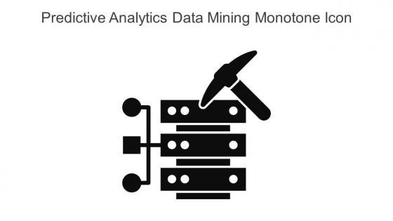 Predictive Analytics Data Mining Monotone Icon In Powerpoint Pptx Png And Editable Eps Format