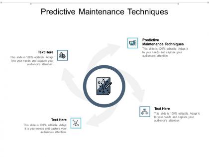 Predictive maintenance techniques ppt powerpoint presentation model icon cpb