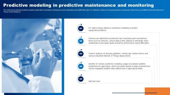 Predictive Modeling In Predictive Maintenance And Monitoring Ppt Powerpoint Presentation Slides