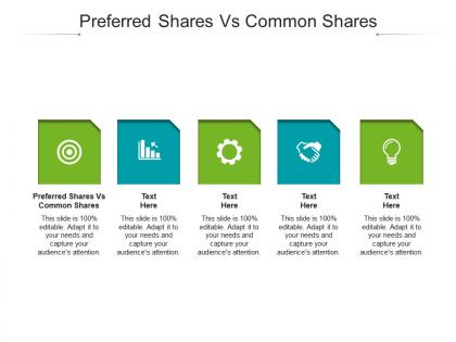 Preferred shares vs common shares ppt powerpoint presentation slides demonstration cpb