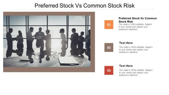 Preferred stock vs general stock risk ppt powerpoint presentation styles files cpb