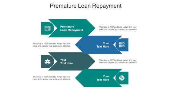 Premature loan repayment ppt powerpoint presentation gallery diagrams cpb