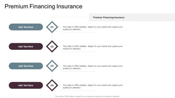 Premium Financing Insurance In Powerpoint And Google Slides Cpb