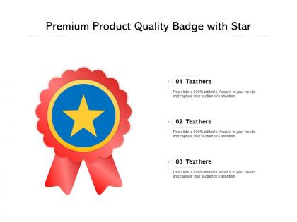 Premium product quality badge with star