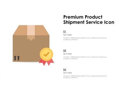 Premium product shipment service icon