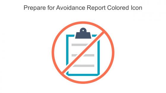 Prepare For Avoidance Report Colored Icon In Powerpoint Pptx Png And Editable Eps Format