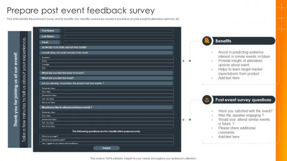 Prepare Post Event Feedback Survey Impact Of Successful Product Launch Event