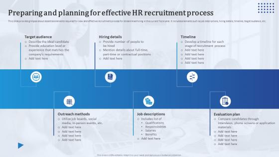 Preparing And Planning For Effective HR Recruitment Process Streamlining HR Recruitment Process