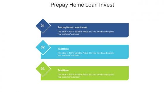 Prepay home loan invest ppt powerpoint presentation model example cpb