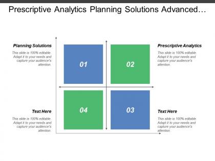 Prescriptive analytics planning solutions advanced planning balanced scorecard