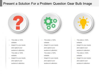 Present a solution for a problem question gear bulb image