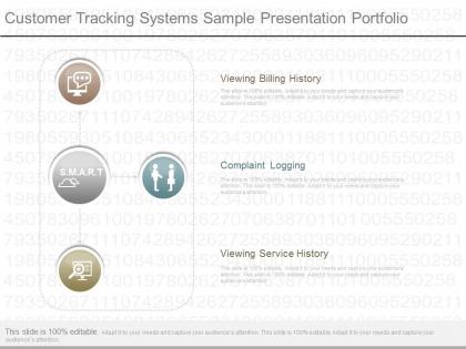 Present customer tracking systems sample presentation portfolio