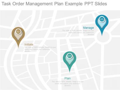 Present task order management plan example ppt slides