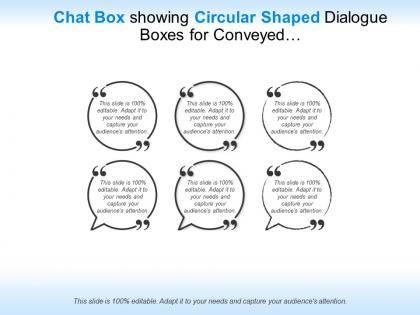 Presentation1chat box showing circular shaped dialogue boxes for conveyed messages