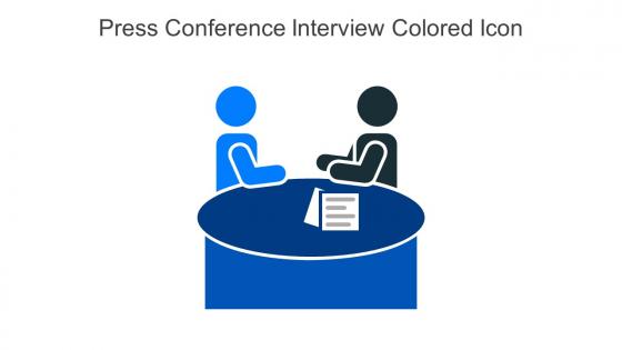 Press Conference Interview Colored Icon In Powerpoint Pptx Png And Editable Eps Format