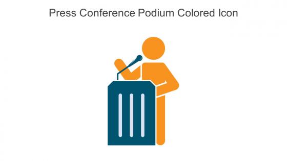 Press Conference Podium Colored Icon In Powerpoint Pptx Png And Editable Eps Format