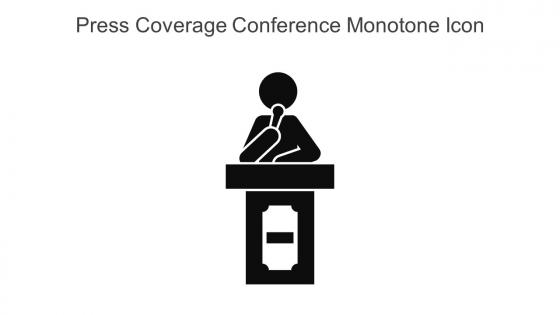 Press Coverage Conference Monotone Icon In Powerpoint Pptx Png And Editable Eps Format
