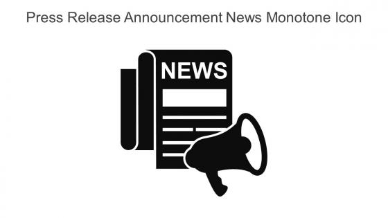 Press Release Announcement News Monotone Icon In Powerpoint Pptx Png And Editable Eps Format