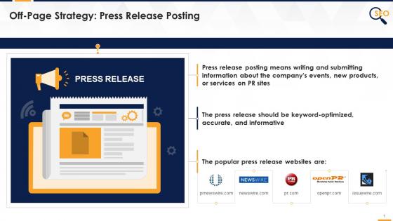 Press Release Posting Strategy For Off Page SEO Edu Ppt