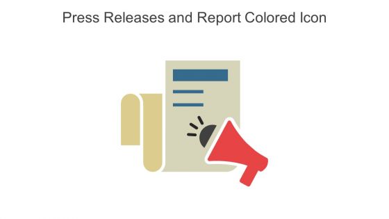 Press Releases And Report Colored Icon In Powerpoint Pptx Png And Editable Eps Format