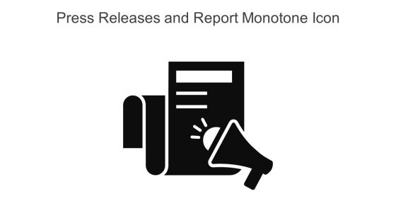 Press Releases And Report Monotone Icon In Powerpoint Pptx Png And Editable Eps Format