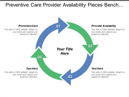 Preventive care provider availability pieces bench snag materials