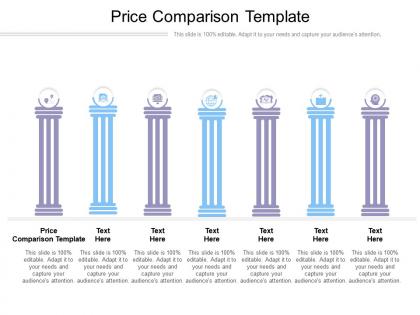 Price comparison template ppt powerpoint presentation summary designs download cpb
