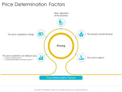 Price determination factors startup company strategy ppt powerpoint model good