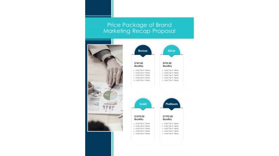 Price Package Of Brand Marketing Recap Proposal One Pager Sample Example Document