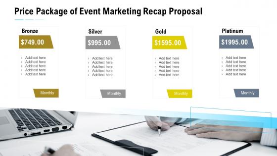 Price package of event marketing recap proposal ppt slides good