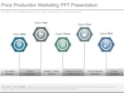 Price production marketing ppt presentation