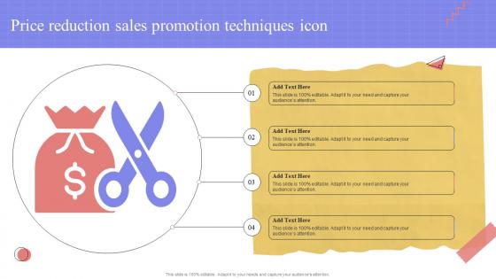 Price Reduction Sales Promotion Techniques Icon