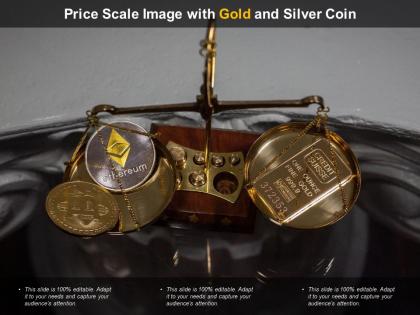 Price scale image with gold and silver coin