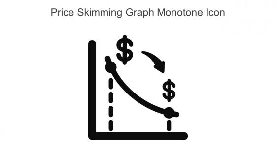 Price Skimming Graph Monotone Icon In Powerpoint Pptx Png And Editable Eps Format