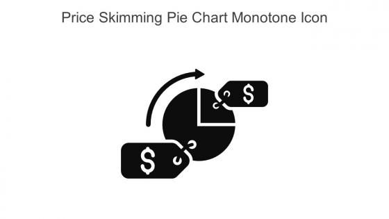 Price Skimming Pie Chart Monotone Icon In Powerpoint Pptx Png And Editable Eps Format
